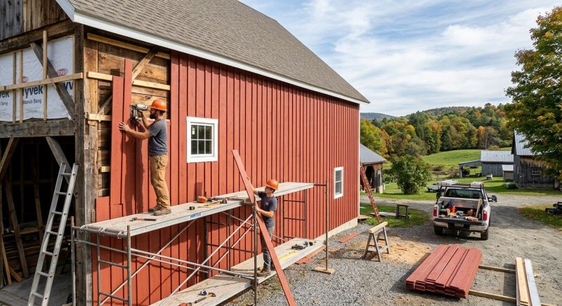 Barn Siding Installation in Kennebunkport, ME