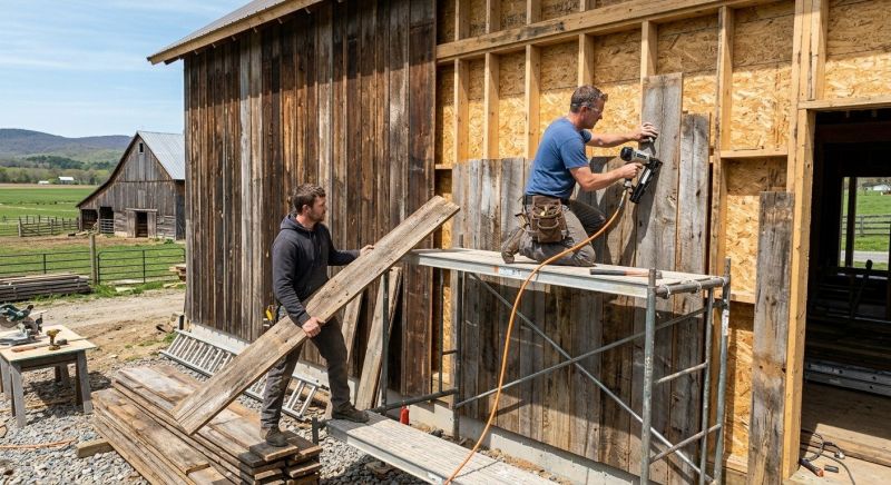 Barn Siding Installation in Wells, ME