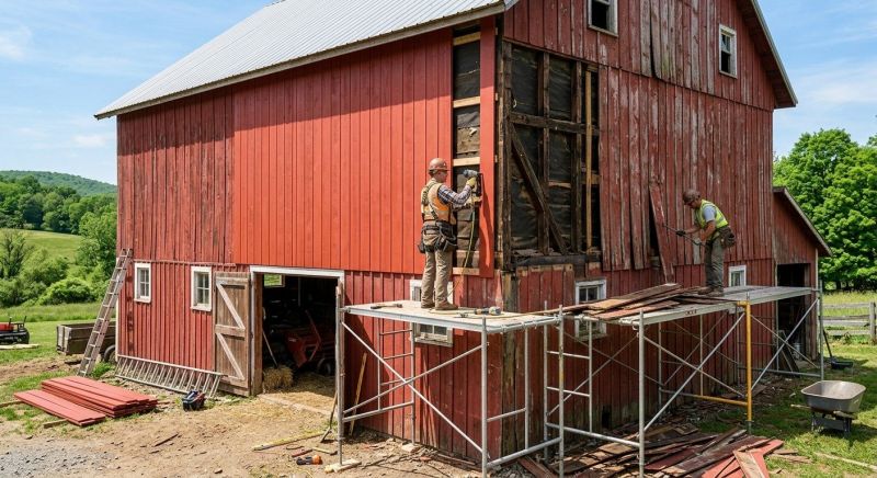 Barn Siding Replacement in Buxton, ME