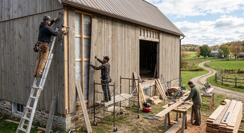 Barn Siding Replacement in Saco, ME