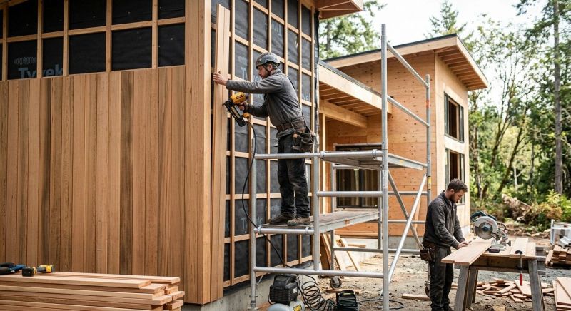 Cedar Cladding Installation in Kennebunkport, ME