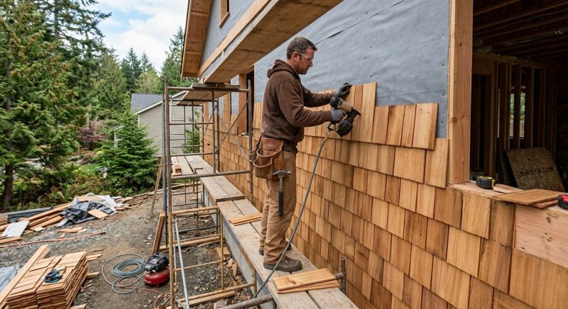 Cedar Siding Installation in Old Orchard Beach, ME