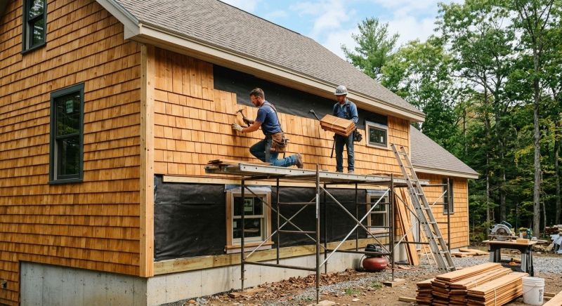 Cedar Siding Installation in Saco, ME