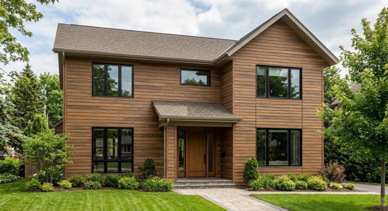Faux Wood Siding Installation in Biddeford, ME