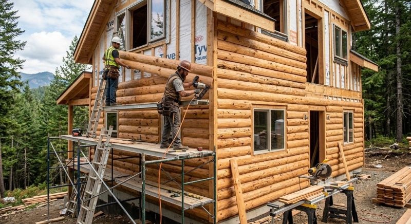 Log Siding Installation in Gorham, ME