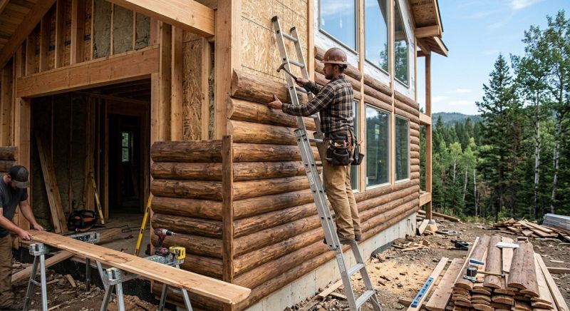 Log Siding Installation in Ogunquit, ME