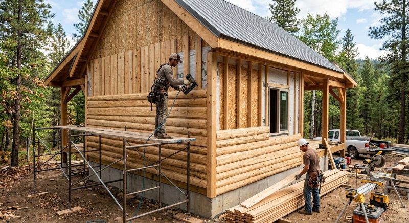 Log Siding Installation in South Portland, ME