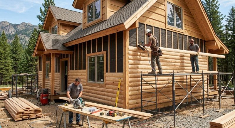 Log Siding Installation in Waterboro, ME