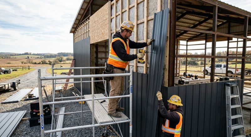 Metal Barn Siding Installation in Kennebunkport, ME