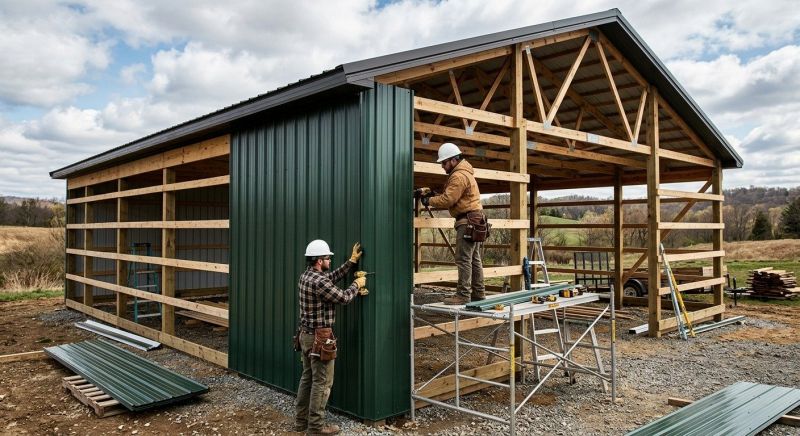 Metal Barn Siding Installation in Kennebunkport, ME