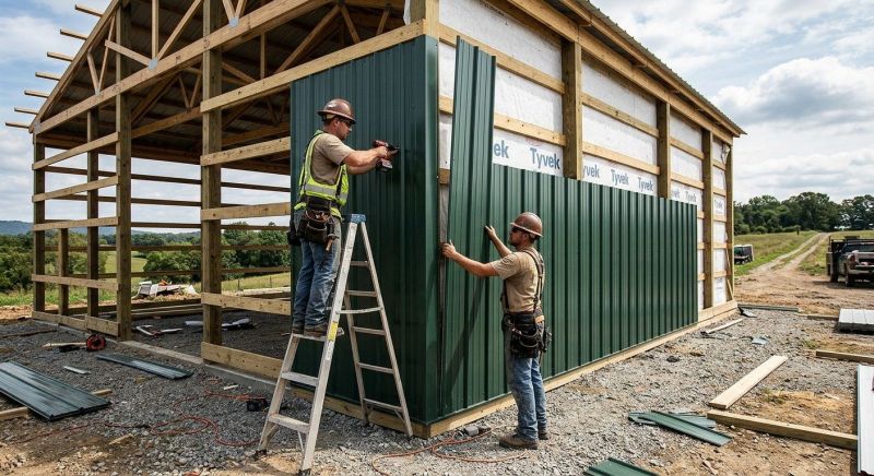 Metal Barn Siding Installation in Kennebunkport, ME