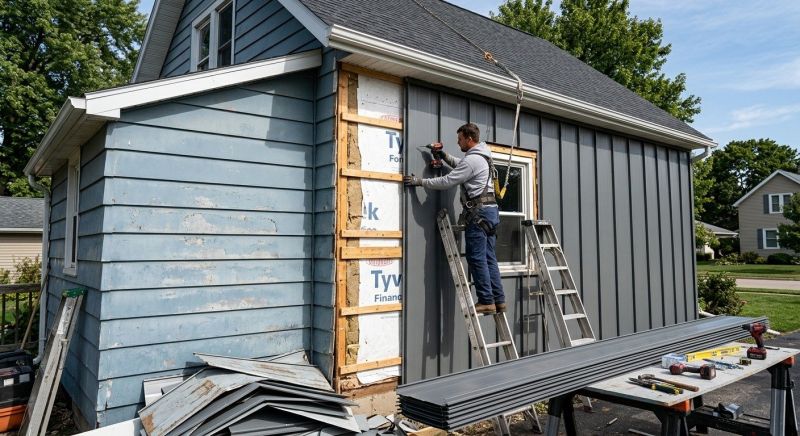 Metal Siding Installation in Wells, ME