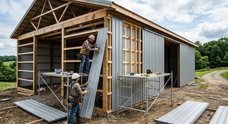 Pole Barn Siding Installation in Kennebunkport, ME