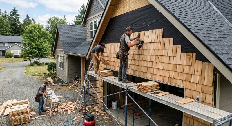 Shake Siding Installation in Kennebunk, ME